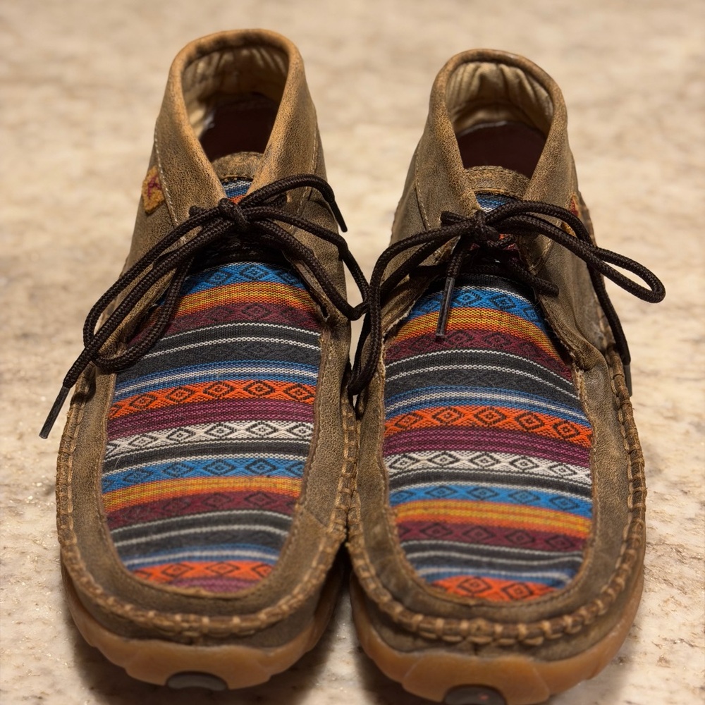 Women’s Twisted X Chukka Driver Boots with Aztec Pattern